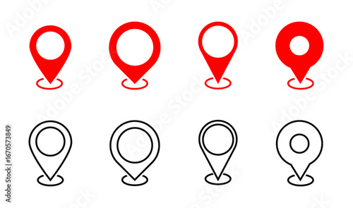 Location Pin Navigation Icon vector illustration with map marker, destination pointer, GPS direction symbol, and travel route design