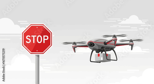 Unauthorized Drone Delivery Area Under Restrictions With Prohibited Airspace Violation