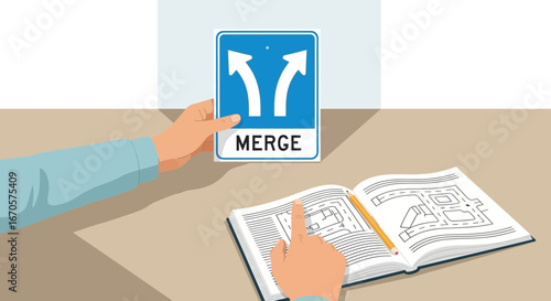 Understanding Traffic Merges Through Route Planning With Road Map Study