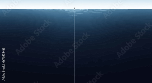 Underwater Abyss Mysterious Depth Oceanic Exploration Diving Into The Unknown
