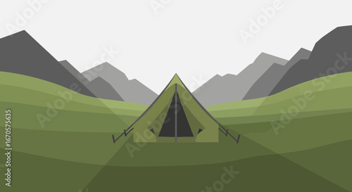 Tranquil Camping Retreat Amidst Serene Mountain Vistas Awaits Explorers