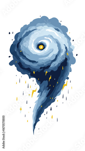 Hurricane cyclone storm illustration