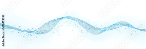 A dynamic wave of blue water splashing and rippling, creating a refreshing and vibrant abstract pattern isolated on white background