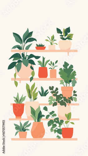 Fruit plants in rectangular pots