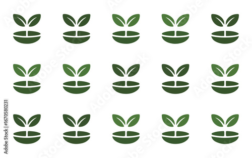 Growth and New Beginnings: A visually striking arrangement of young plants, symbolic of growth, potential, and fresh starts, perfect for illustrating concepts of development and progress.