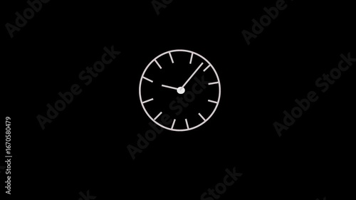 Wallpaper Mural Minimalist Roman Numeral Clock Face Animation, Animated Countdown on Analog Clock Face, Analog Clock Timer Countdown Animation 4k video. Torontodigital.ca