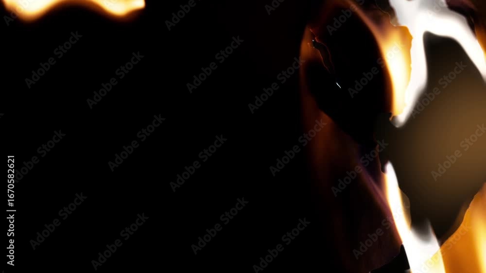 Dramatic Burning Paper Transition overlay for editing, adding vintage destruction and retro cinematic film style.