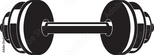 Dumbbell silhouette weightlifting fitness equipment design