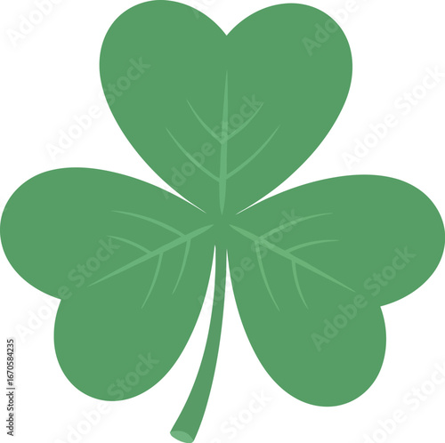 Lucky shamrock symbol green clover leaf irish st patrick's day graphic vector