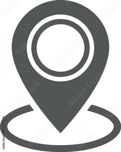 Gps pin icon location map marker navigation symbol vector