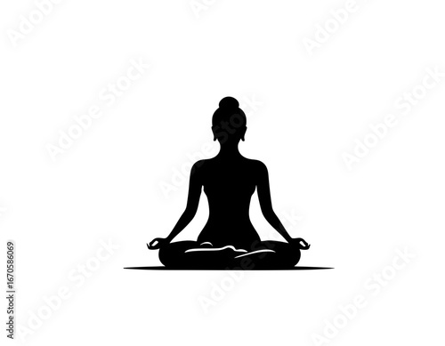 silhouette of a meditation