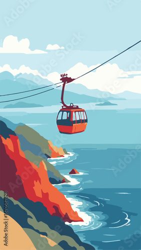 Red cable car