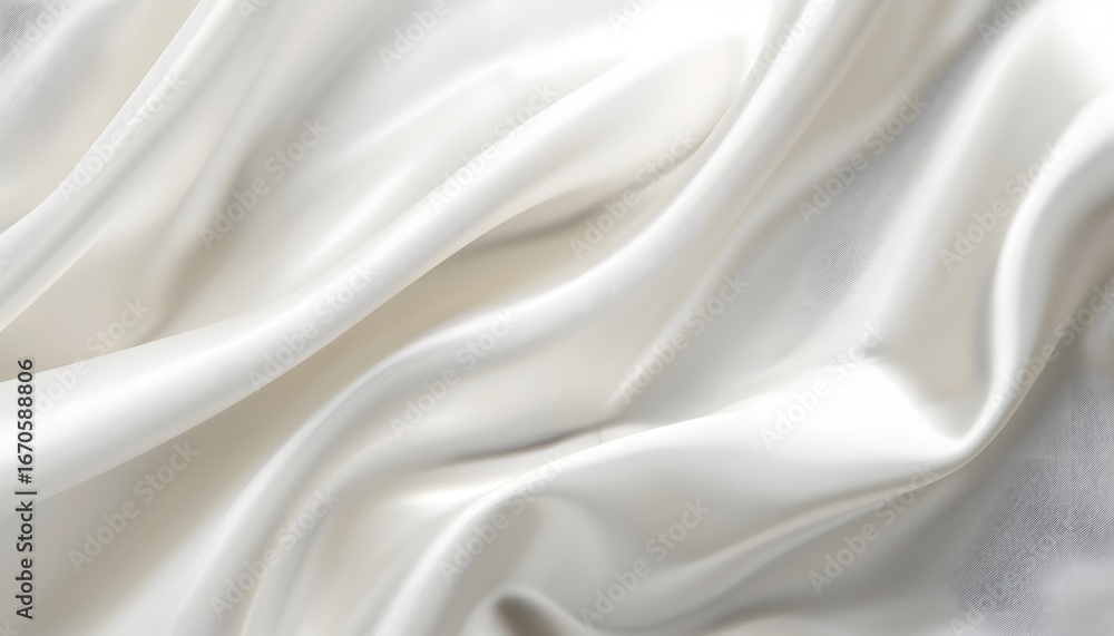 Fototapeta premium White silk drape background material