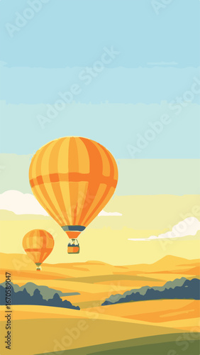 Hot air balloon scenic flight