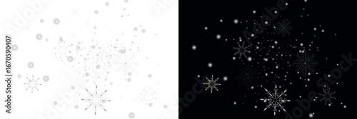 Light effect with glitter particles.Christmas dust.White sparks shine with special light.