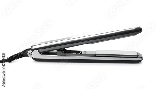 Modern hair straightener isolated