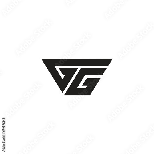 Free Download Initial letter GG logo design and triangle shape. - GFXLoad