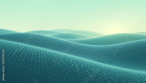 Abstract blue wave surface background with dot pattern for modern design and futuristic technology concept, ideal for wallpaper, banner, or presentation