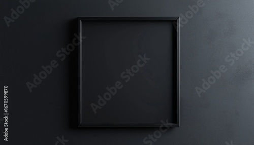Elegant Black Square Photo Frame Mock-Up For Displaying Your Favorite Pictures In Style And Sophistication. Perfect For Home Decor.