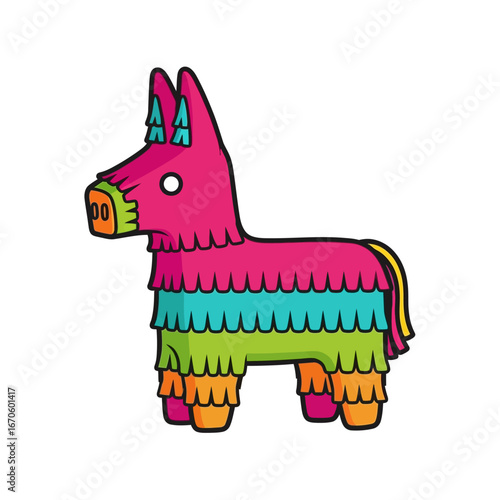 Vibrant Donkey Pinata Ready for a Festive Celebration.