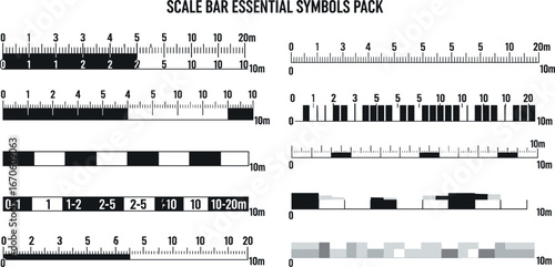 Scale Bar Essential Symbols Pack Architectural, Engineering, and Mapping Graphics