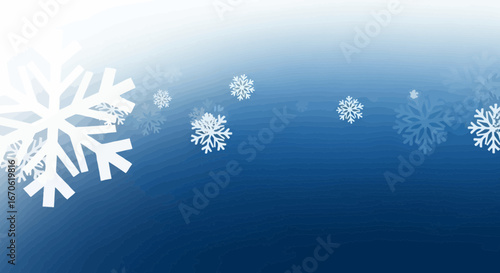 Winter Season Snowflakes Abstract Backdrop for Holiday and Christmas Theme