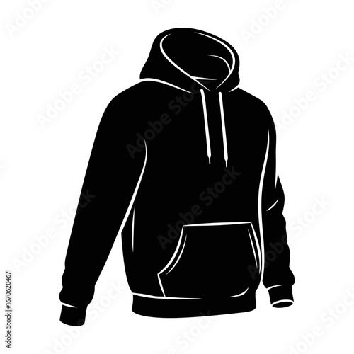 Winter male clothing icons vector art of stylish hoodie for casual and comfortable fashion wear vector
