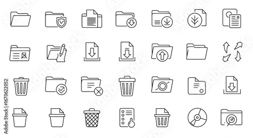Set of File Management Icons