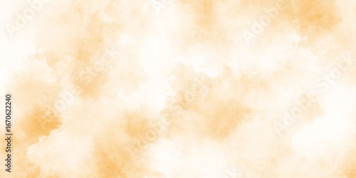 Abstract yellow orange watercolor white background, resembling vintage yellowed paper beautiful bright yellow grunge watercolor background, with antique ombre effect on craft paper.