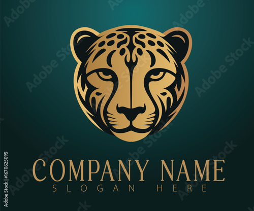 Logo design showcasing a cheetah head.