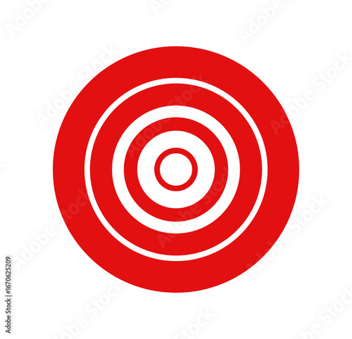 A Red Carrom Men Icon on White Background