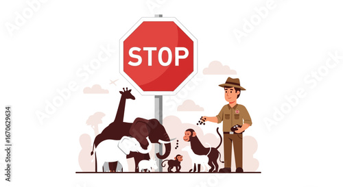 Wildlife Conservation: An Illustration Of Protecting Animals In Their Habitat
