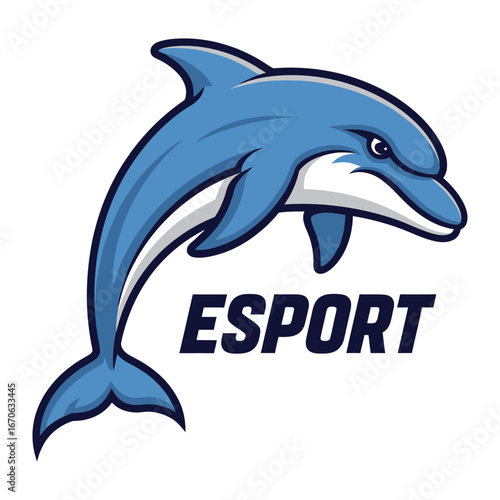 Esport Dolphin Icon: A dynamic dolphin icon, ready for the esport arena.