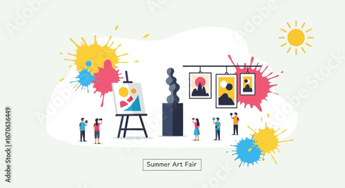 Vibrant Summer Art Fair Displaying Creativity And Artistic Talents