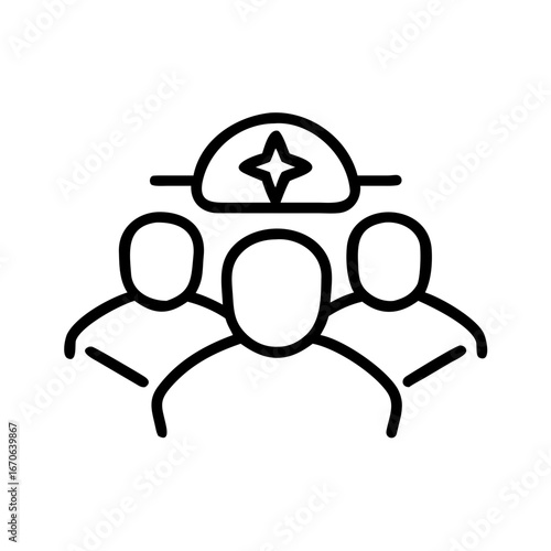 Rescue Team Icon for Emergency Response, Safety and Disaster Aid