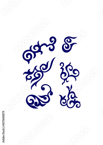 Details of oriental ornaments, vector