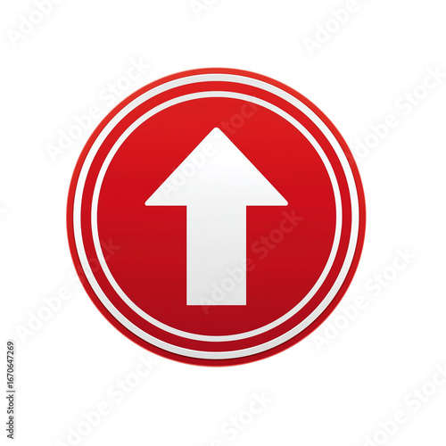 Flat red arrow icon pointing up or down directly , isolated on white background, indicates direction and movement business design Free Download Flat red arrow icon pointing up or down directly , isolated on white background, indicates direction and movement business design - GFXLoad