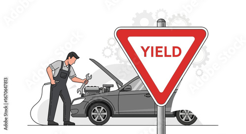 Yield To Automotive Repair Priority Ensuring Vehicle Maintenance And Roadway Safety