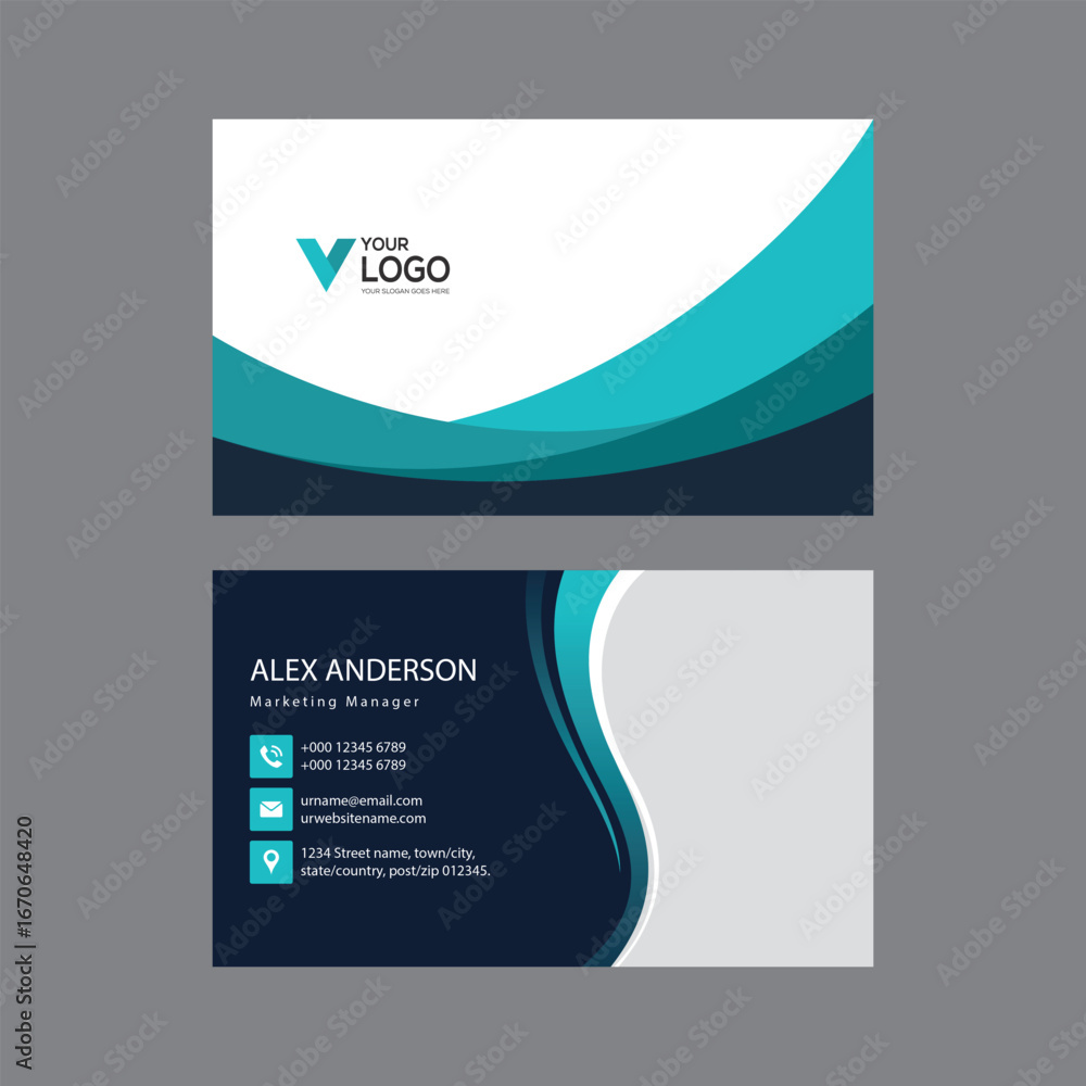 Fototapeta premium Professional Business card design Template Download