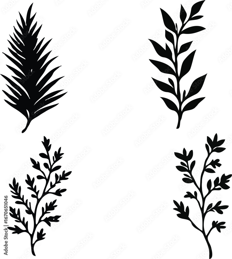 Fototapeta premium Stylized tree silhouette design