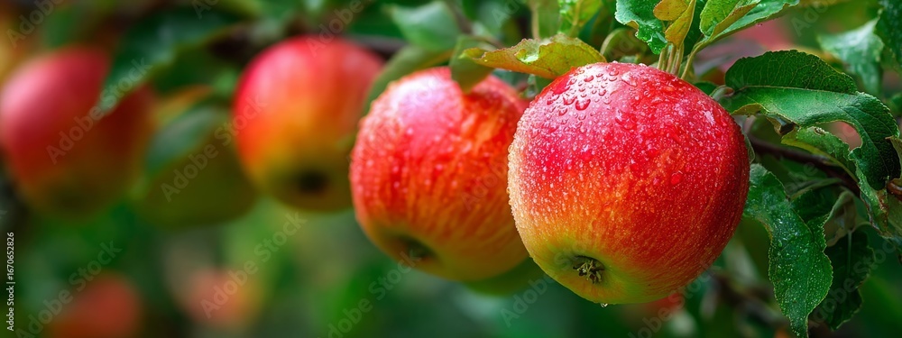 Obraz premium grow apples on a tree, Generative AI,