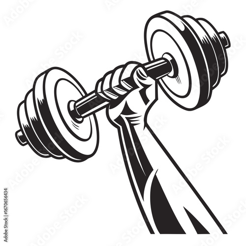 vector illustration of a dumbbell