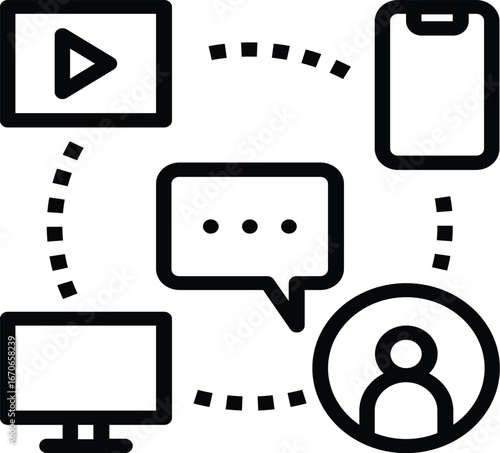 Public Speaking Leader – Person at Podium with Speech Bubble Icon