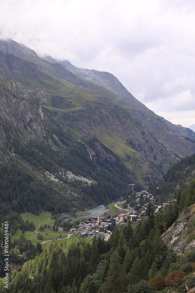 Fototapeta premium tignes, french alps, france