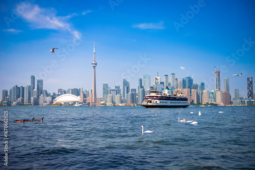 beautiful view of Toronto, Lake Ontario in summer