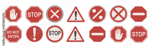 stop hand warning sign icon
