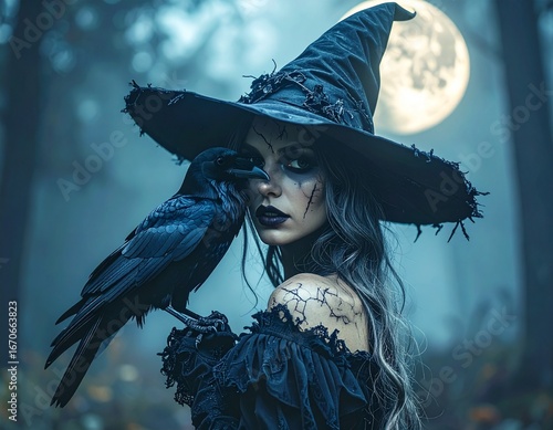 Witch with Bony Familiar