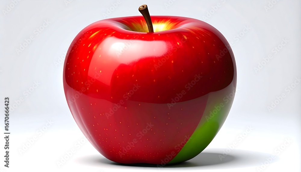 Obraz premium Red apple, glossy