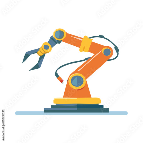 Illustration of Automated Arm, Robotics Technology, Precise Movements and Assembly