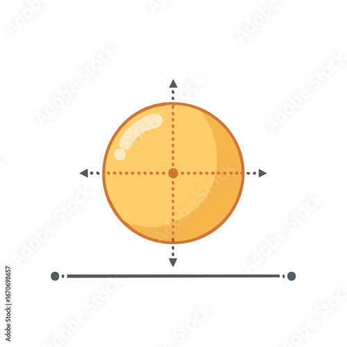 Sphere positioning and alignment with coordinate system and base indicator